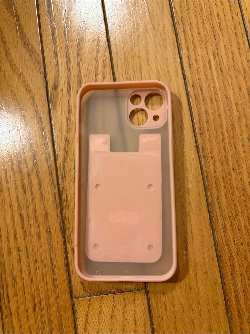 iPhone 13 Pink Silicone Phone Case with Card Holder